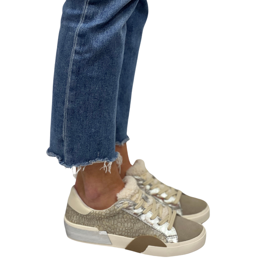 ZINA PLUSH in Stone Calf Hair