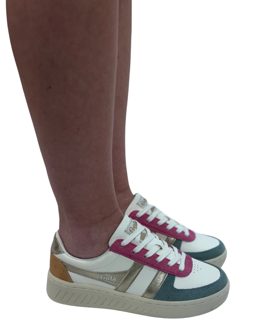 GRANDSLAM QUADRANT in Off White + Green Mist + Salmon