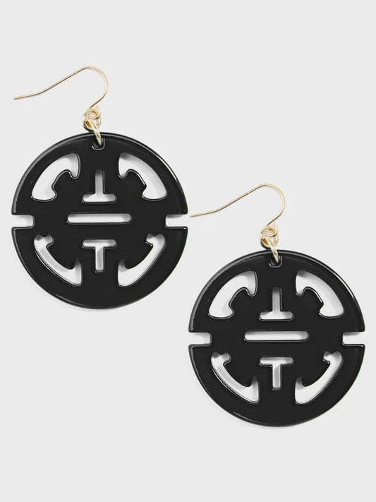 ISABELLA DROP EARRING in Black