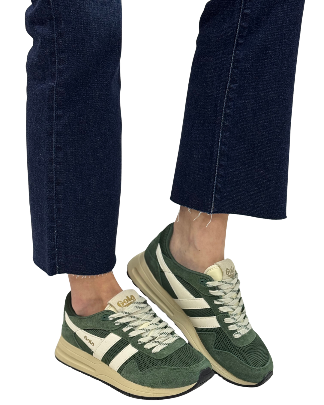 DELTA in Evergreen + Off White