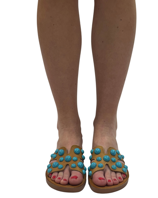 ALEX in Taupe + Turquoise