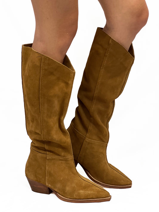 SWAY LOW SLOUCH BOOT in Burnt Caramel