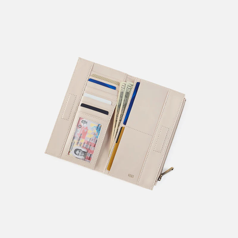 JILL LARGE BIFOLD WALLET in Pale Flax