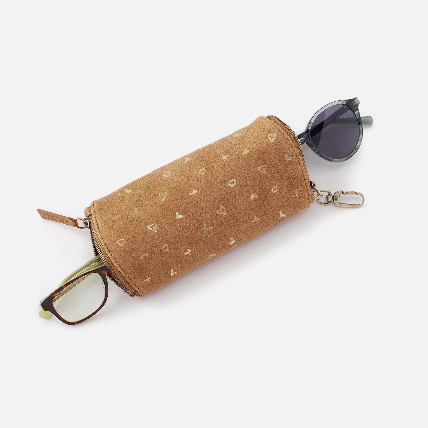 SPARK DOUBLE EYEGLASS CASE in Whiskey Printed
