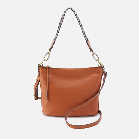 BELLE CONVERTIBLE SHOULDER BAG in Honey Brown