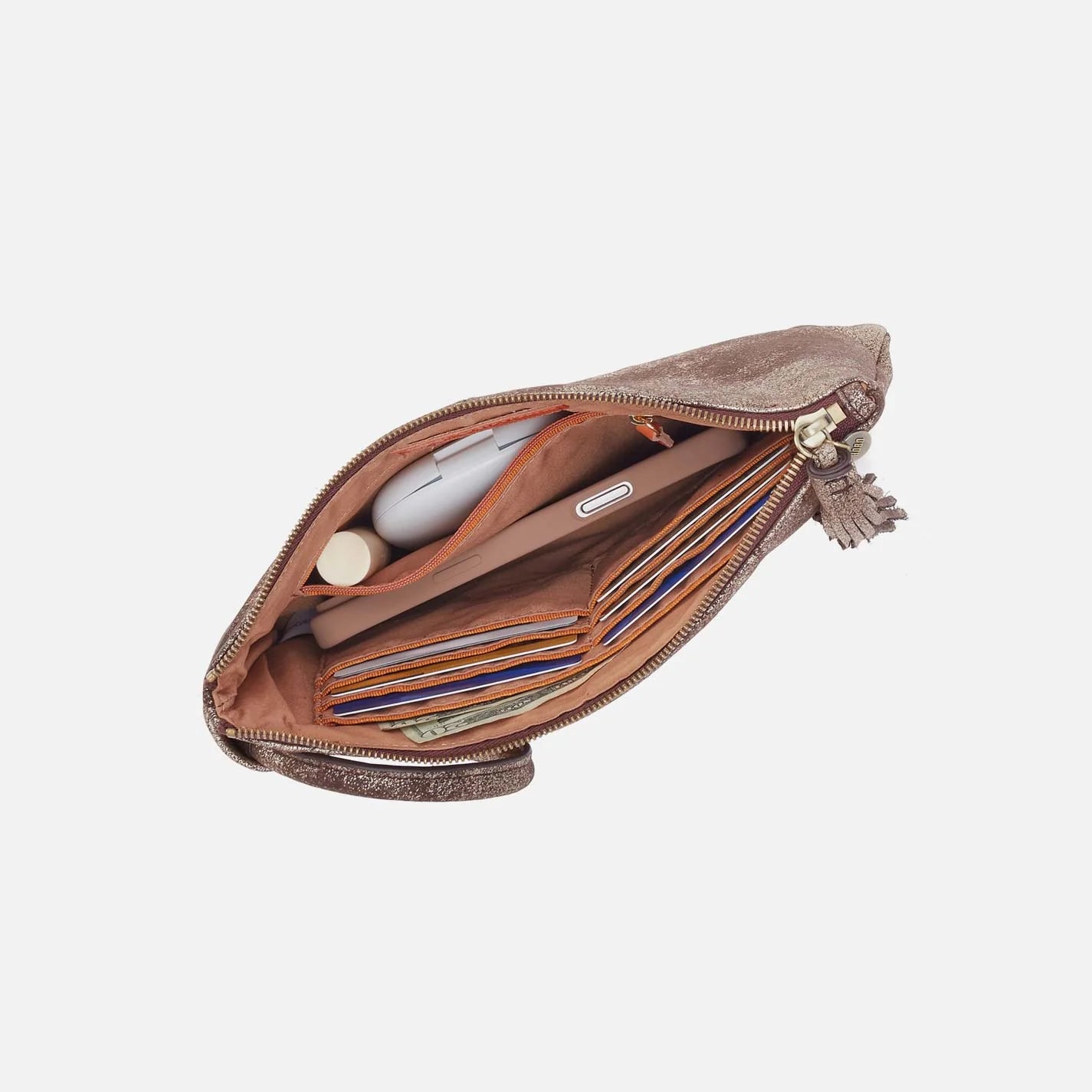 SHEILA SOFT RING CLUTCH in Cocoa Platinum