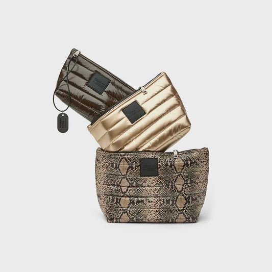 TRAVEL TRIO in Python/Pearl Cashmere/Glossy Chocolate