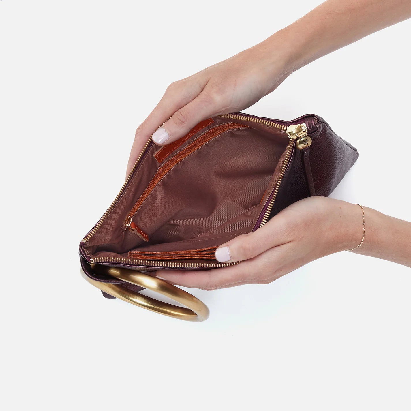 SHEILA RING CLUTCH in Frosted Plum