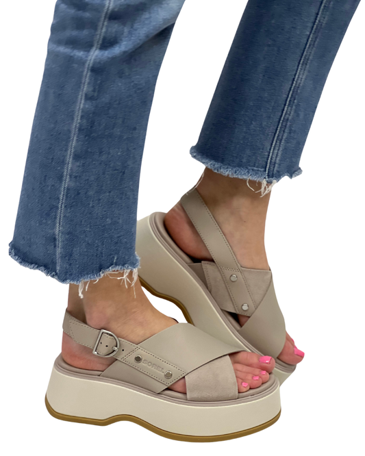 DAYSPRING CRISSCROSS SANDAL in Crushed Clay + Chalk