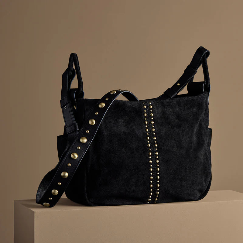 SHEILA CROSSBODY in Black Studded
