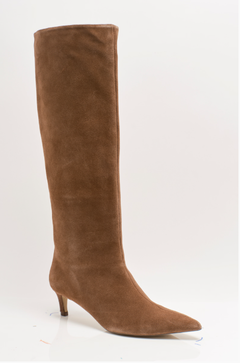 KIKI KITTEN HEEL BOOT in Tan