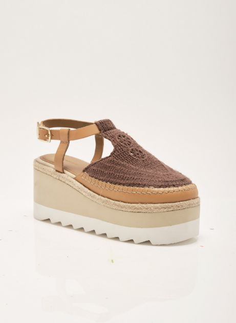 MORNING IN MYKONOS ESPADRILLE in Oak Combo
