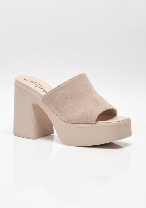 ZOE PLATFORM in Diamond Suede