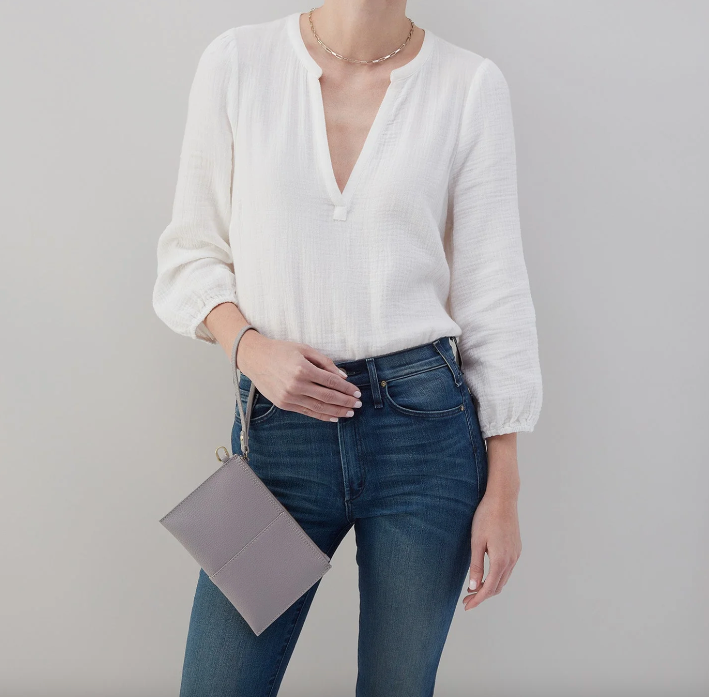 VIDA SMALL POUCH in Morning Dove Grey