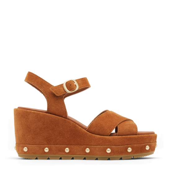 SUNPEAK WEDGE ANKLE STRAP RVT in Iced Tea + Gum