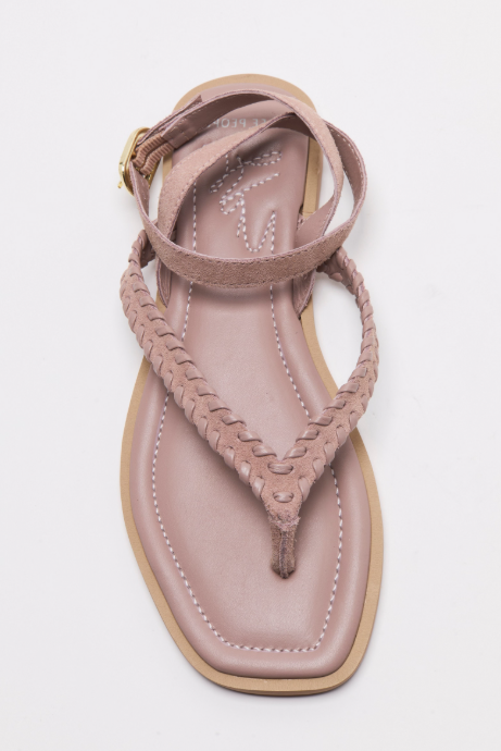 WAVERLY WHIPSTITCH THONG in Pearl Blush