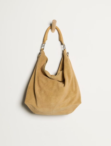 SUZIE SUEDE SLOUCH TOTE in Harvest Gold