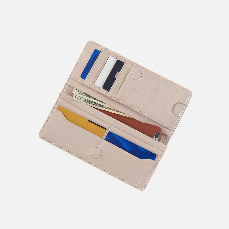 HUTTON LARGE WALLET in Stone Gloss