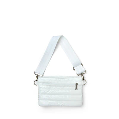 YACHT BUM BAG 2.0 in White Raffia + White Strap