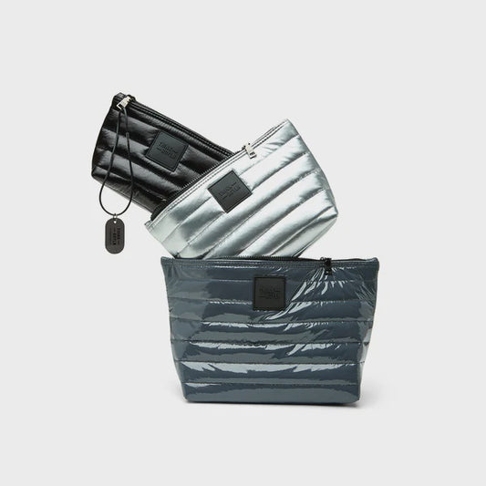 TRAVEL TRIO in Carbon Patent/Pearl Silver/Pearl Black