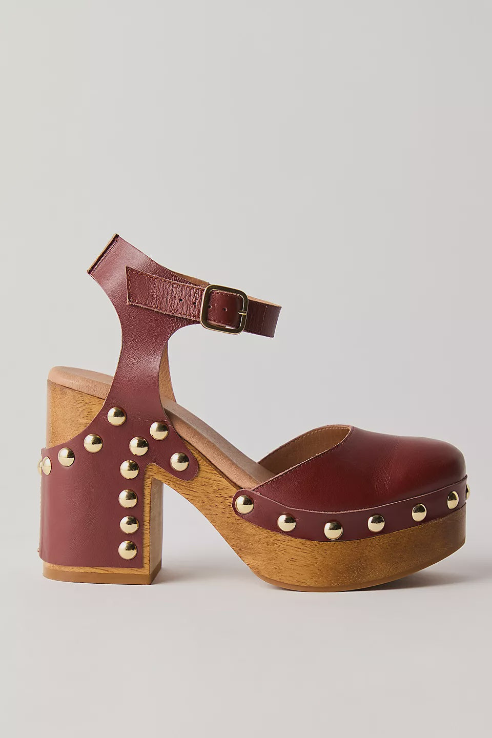 CECELIA STUDDED CLOG in Mahogany