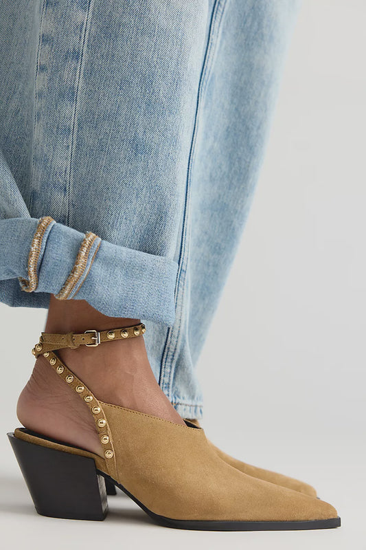 TELL ME ABOUT IT STUDDED in Tan