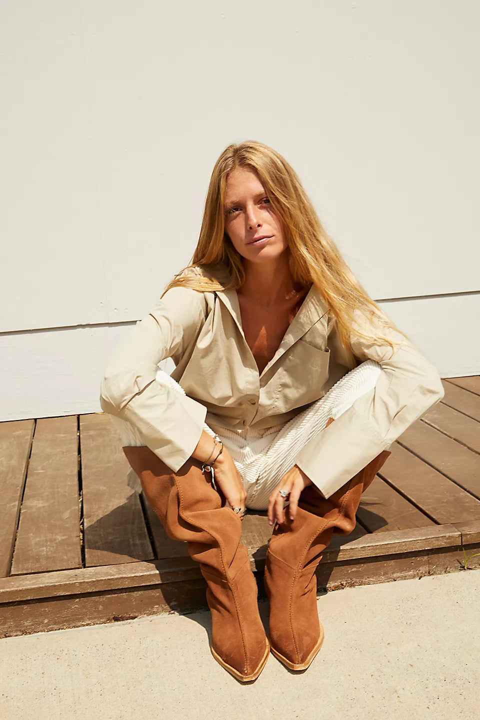 SWAY LOW SLOUCH BOOT 2.0 in Tan