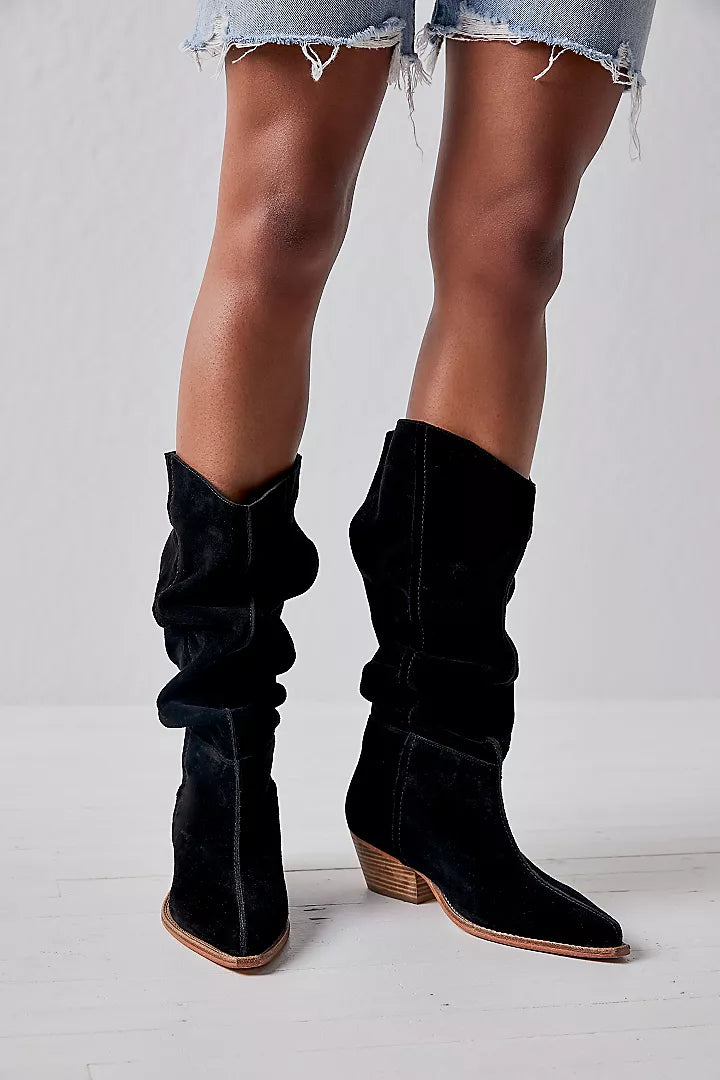 SWAY LOW SLOUCH BOOT in Black