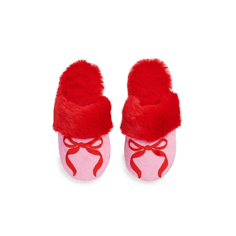 BOW SLIPPERS in Pink