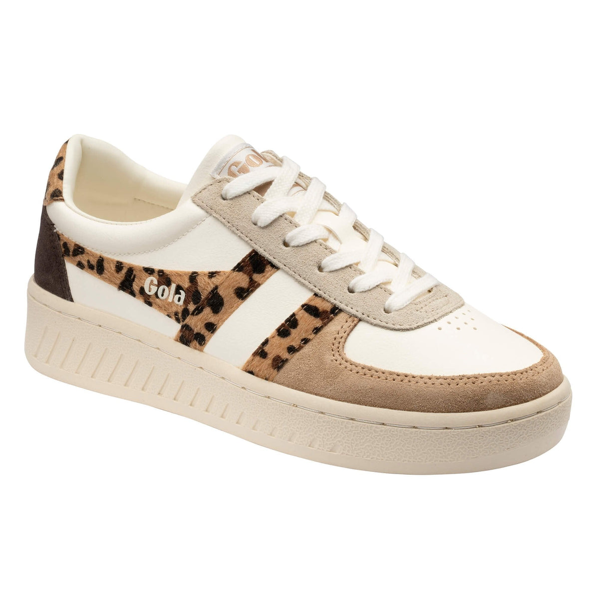 GRANDSLAM SAFARI QUADRANT in Off White + Light Caramel + Leopard