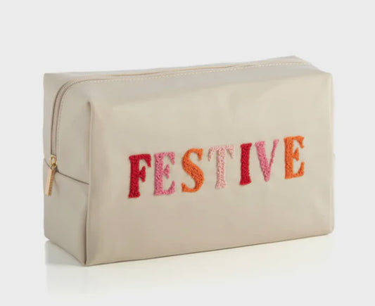 CARA "FESTIVE" COSMETIC POUCH