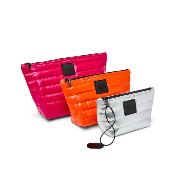 TRAVEL TRIO in Fuchsia/Orange/Silver
