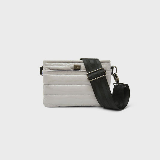 BUM BAG CROSSBODY in Sleek Fawn + Black Strap