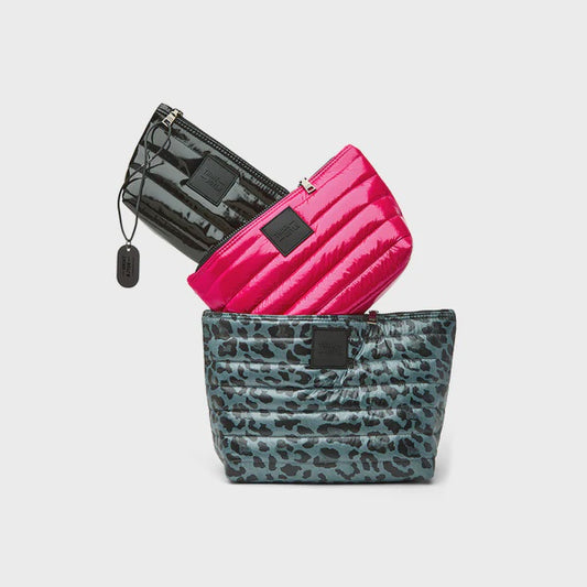 TRAVEL TRIO in Smokey Leopard/Glossy Fuchsia/Black Patent
