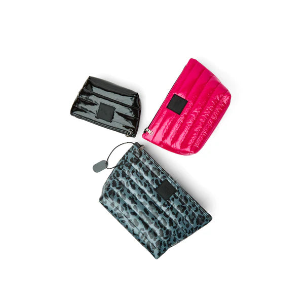 TRAVEL TRIO in Smokey Leopard/Glossy Fuchsia/Black Patent