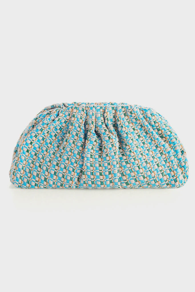 SALERNO CLUTCH in Turquoise