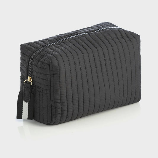EZRA LARGE BOXY COSMETIC POUCH in Black