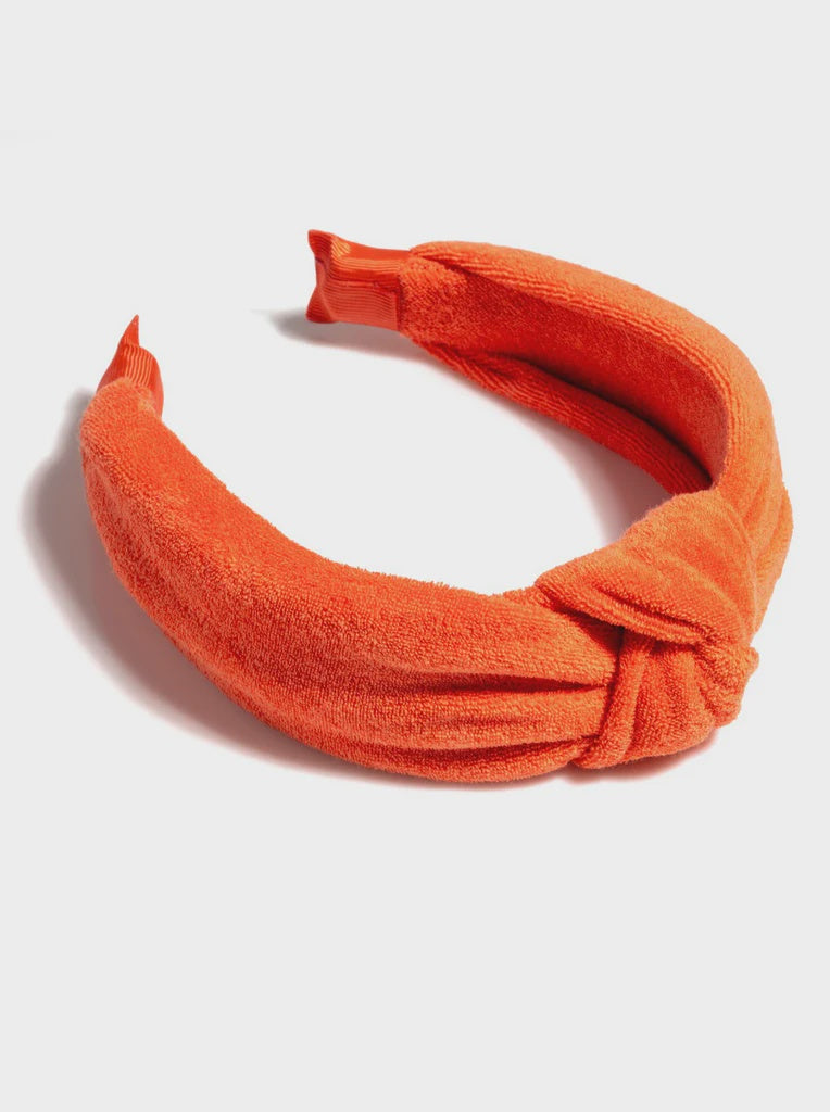 TERRY KNOTTED HEADBAND in Orange