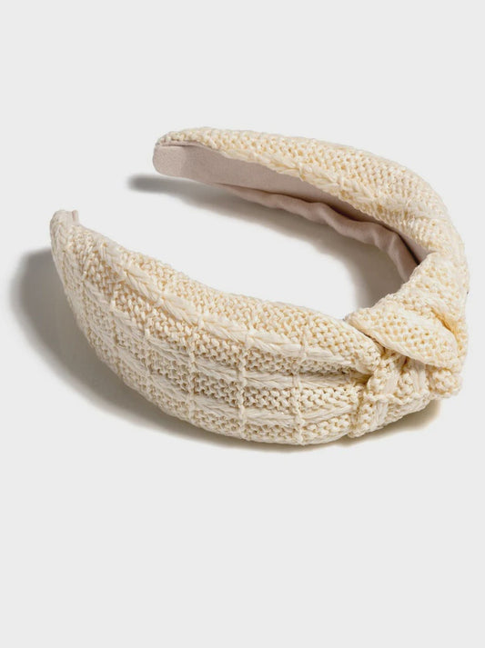 WOVEN KNOTTED HEADBAND in Natural