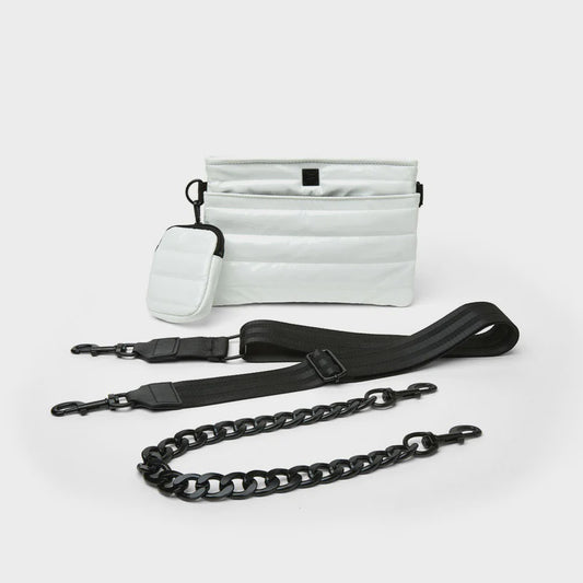 DOWNTOWN CROSSBODY in White Patent