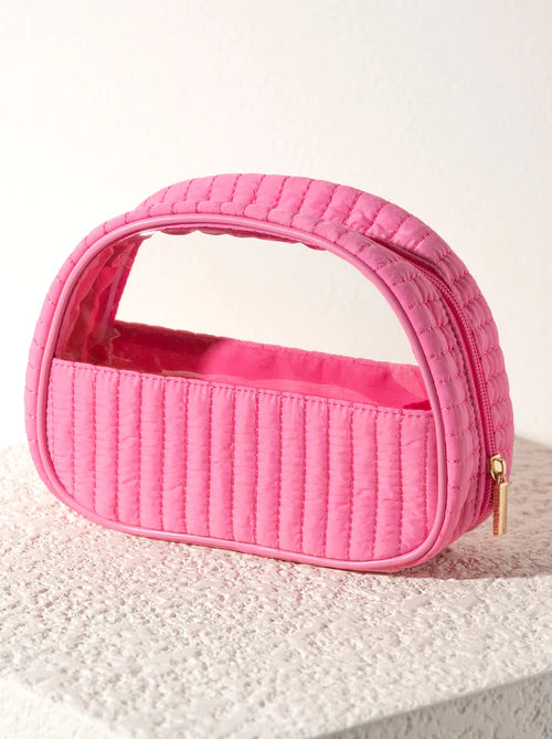 EZRA HALF-MOON COSMETIC POUCH in Pink