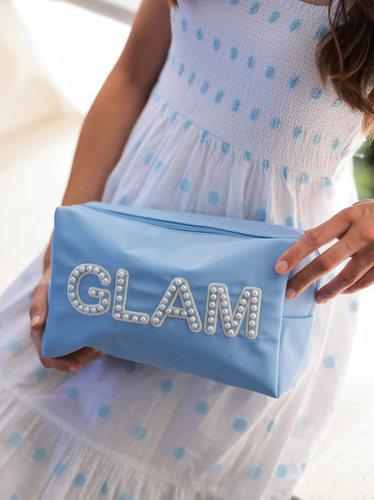 GLAM ZIP POUCH in Sky