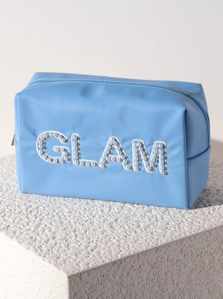 GLAM ZIP POUCH in Sky