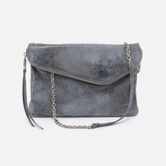 JESSA SHOULDER BAG in Grey Buffed Leather